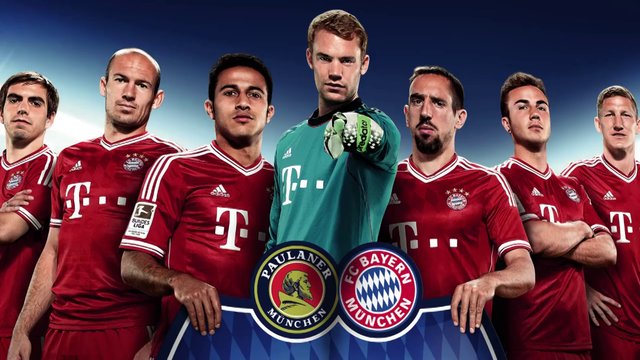 Paulaner Cup - Sous-verre Publicitaire FC Bayern Munich - Équipe 2011 - Occasion